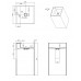 Раковина напольная Cube Corian 480*480*850 Calacatta 802-CLCT