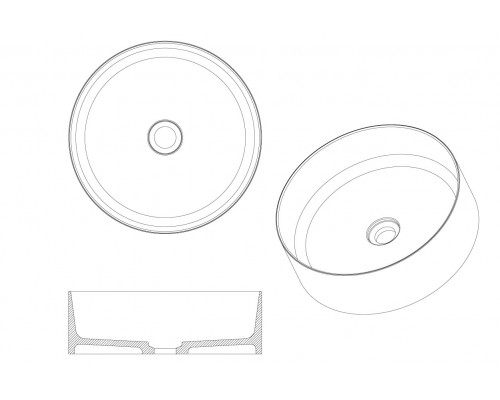 Раковина LV204 Corian золото 41,5*14см 819-G
