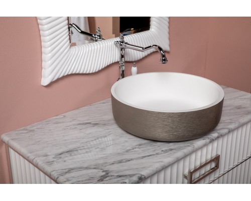 Boheme Раковина LV204 Corian серебро 41,5*14см 819-SL