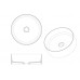 Раковина LV204 Corian white 41,5*14см 819-W