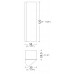 Armadi Art Пенал Vallessi 120*35*28,5cm Антрацит матовый 836-A matt