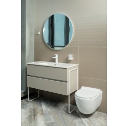 Armadi Art Тумба без раковины Vallessi 100*46cm Grey Stone 2 полки 837-100-GS