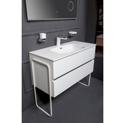 Armadi Art Тумба без раковины Vallessi 100*46cm WHITE 2 полки, 837-100-W