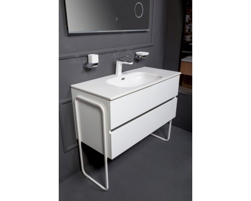 Armadi Art Тумба без раковины Vallessi 100*46cm WHITE 2 полки, 837-100-W