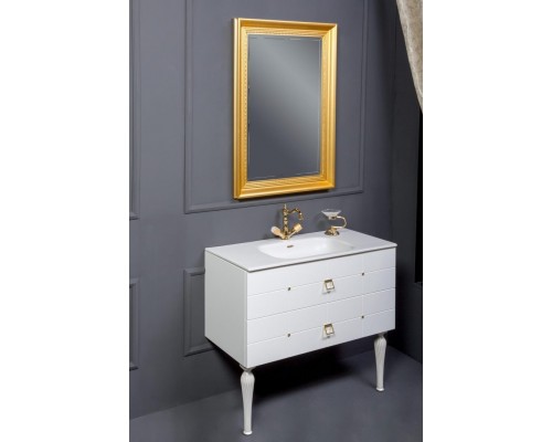 Armadi Art Тумба Piazza 80 белая + Золото 841-080-WG