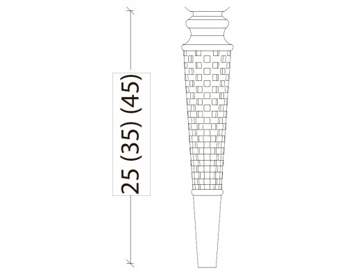 Ножки DENTI черные (пара) 35,5см 847-B-35
