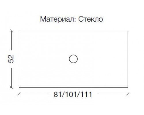 Столешница стекло 80см прямая ЗОЛОТО поталь 853-080-GF
