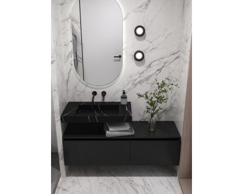Столешница моноблок FLAT NERO MARQUINA (810*452*80) 859-080-NM