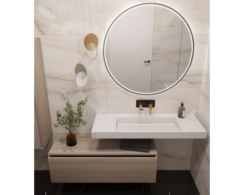 Столешница моноблок FLAT CALACATTA (1210*452*80) 859-120-CLCT
