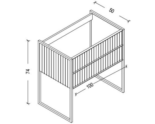 Armadi Art Тумба MONACO 100см h74см белая глянец + золото под раковину чашу 867-100-WG