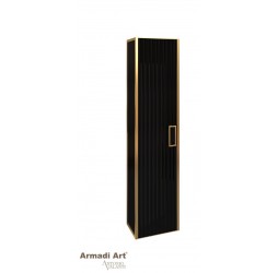 Armadi Art Пенал MONACO черный глянец + золото без ножек 868-BG