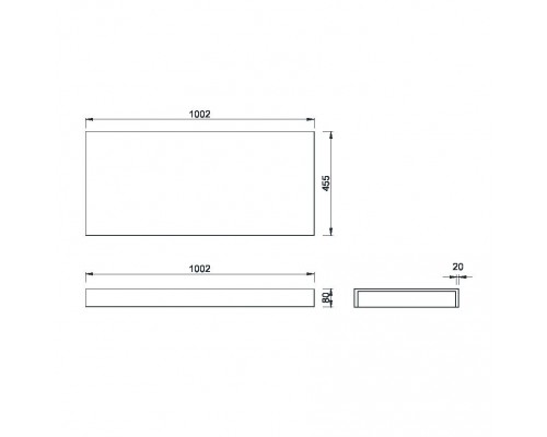 Столешница прямая FLAT 100см 869-100