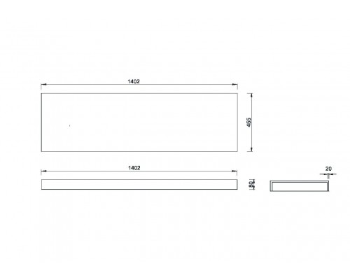 Столешница прямая FLAT 140см 869-140