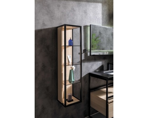 Armadi Art Пенал LOFT высокий light wood, полки стекло 896-L