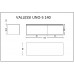 Ящик под столешницу 140см WHITE глянец VALLESSI UNO-S 897-140-W