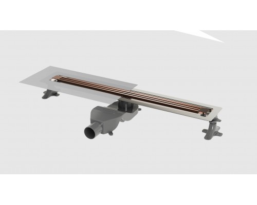 Душевой лоток B&T INFINITY 80см, нерж.сталь COPPER BRUSHED 981-80-CB