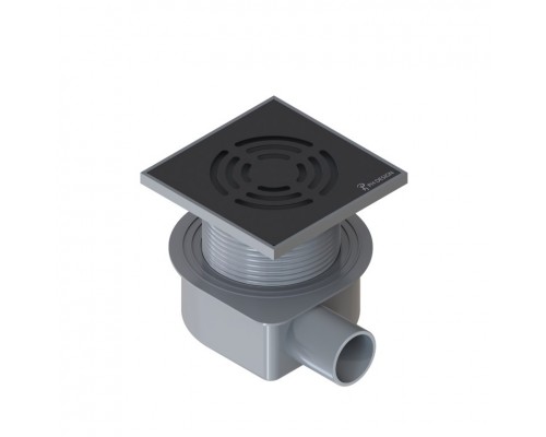 Душевой трап SMART DESIGN 10x10 cm, нерж.сталь ЧЕРНЫЙ 984-10-B