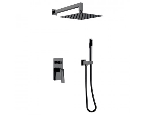 Boheme Смеситель встроенный + верхний душ + ручной душ Shine Gun Metall 374-SGM