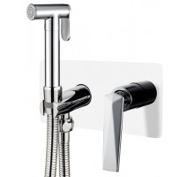 Boheme Гигеническая лейка со смесителем VENTURO белый + хром 377-W