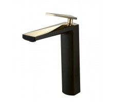 Boheme высокий Смеситель для умывальника ЧЕРНЫЙ+ЗОЛОТО 382-B