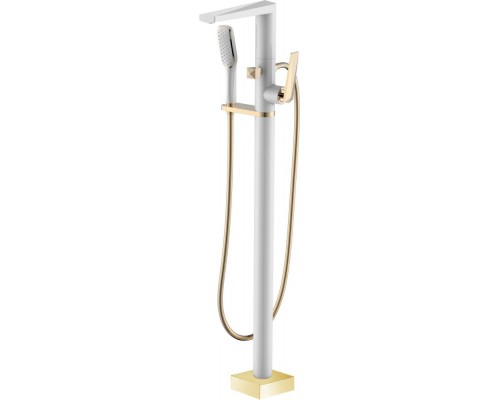 Boheme Смеситель напольный VENTURO белый + золото 389-W