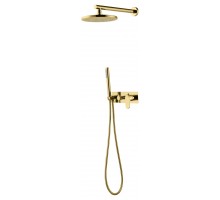 Boheme Смеситель встроенный + верхний+ ручной душ Spectre Gold 454-G
