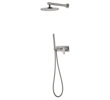 Boheme Смеситель встроенный + верхний+ ручной душ Spectre Nickl Brush 454-NB
