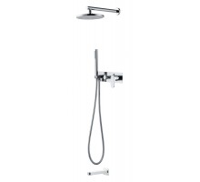 Boheme Смеситель встроенный + верхний+ ручной душ + налив Spectre Хром 454-2-CR