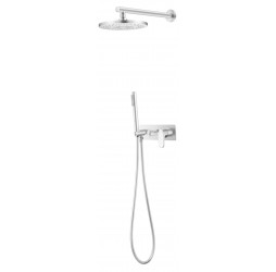 Boheme Смеситель встроенный + верхний+ ручной душ Spectre Matt White 454-MW