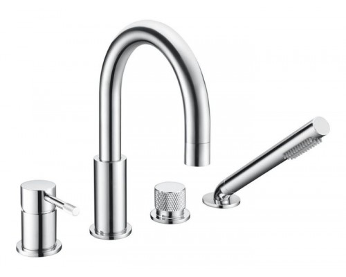 Смеситель врезной на борт ванны Boheme Uno 460-CR хром