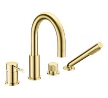 Смеситель врезной в борт ванны UNO золото глянец 460-G