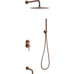 Душевая система скрытого монтажа Boheme Uno Brushed Bronze 464-2-CB брашированная бронза