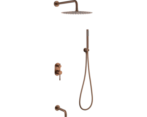 Душевая система скрытого монтажа Boheme Uno Brushed Bronze 464-2-CB брашированная бронза
