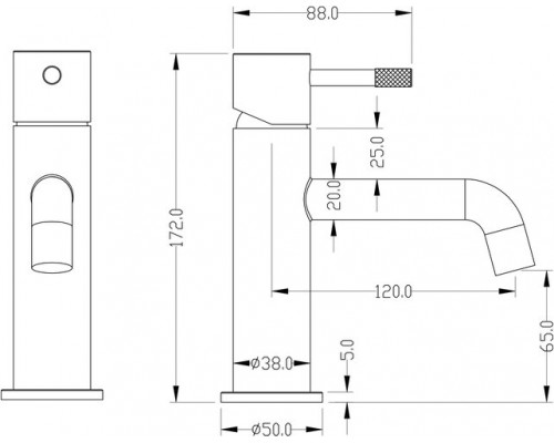 Boheme Смеситель для умывальника, Uno. Matt Gold 461-MG