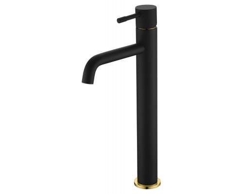 Boheme Смеситель для умывальника высокий, Uno. Черный Золото 462-BG