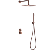 Душевая система скрытого монтажа Boheme Uno 464-CB брашированная медь