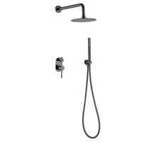 Boheme Смеситель встроенный + верхний 30см+ ручной душ, Uno. Shine Gun Metall 464-SGM