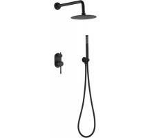 Boheme Смеситель встроенный + верхний 30см+ ручной душ, Uno. Черный 464-B Boheme Смеситель встроенный + верхний 30см+ ручной душ, Uno. Черный 464-B