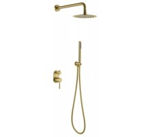 Boheme Смеситель встроенный + верхний 30см+ ручной душ, Uno. Matt Gold 464-MG Boheme Смеситель встроенный + верхний 30см+ ручной душ, Uno. Matt Gold 464-MG