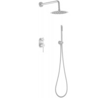 Boheme Смеситель встроенный + верхний 30см+ ручной душ, Uno. Matt White 464-MW Boheme Смеситель встроенный + верхний 30см+ ручной душ, Uno. Matt White 464-MW