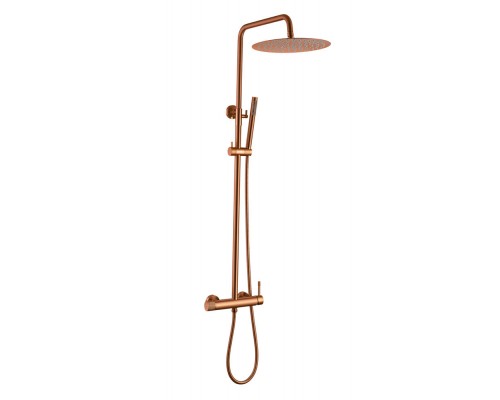 Стойка для душа со смесителем Boheme UNO COPPER BRUSHED без излива