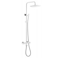 Boheme Стойка для душа с термостатом с наливом верхний душ латунь 30см UNO золото 468-T-G