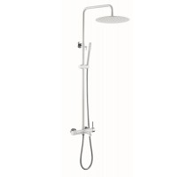 Boheme Стойка для душа с наливом верхний душ латунь 30см Uno Белый Хром 468-WCR