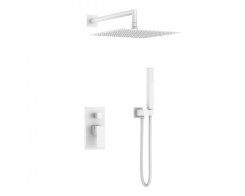 Смеситель для душа встроенный Qubic белый матовый 474-3-MW