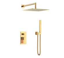 Смеситель для душа встроенный Qubic 474-3-G золото глянец