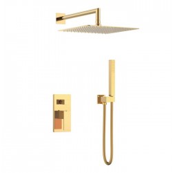 Смеситель для душа встроенный Qubic 474-3-G золото глянец