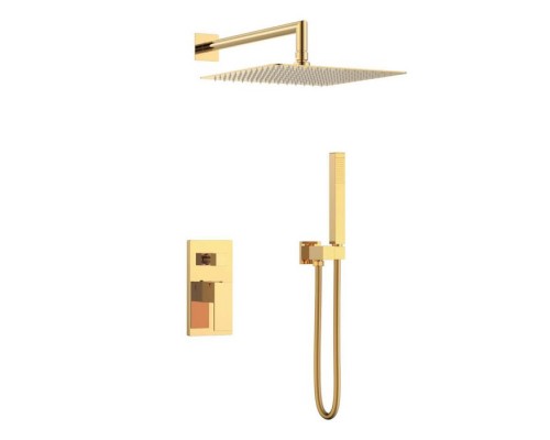 Смеситель для душа встроенный Qubic 474-3-G золото глянец