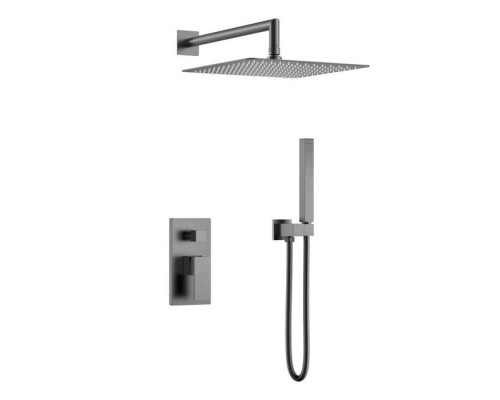 Смеситель для душа встроенный Qubic 474-3-GM оружейная сталь