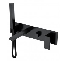 Boheme Смеситель для ванны встроенный Qubic Matt Black 474-2-B