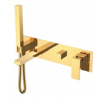 Boheme Смеситель для ванны встроенный Qubic Gold 474-2-G Boheme Смеситель для ванны встроенный Qubic Gold 474-2-G
